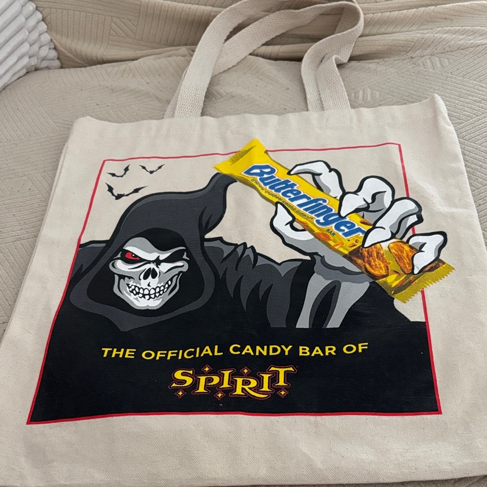 Spirit Halloween Tote Bag with Grim Reaper Design Limited Edition